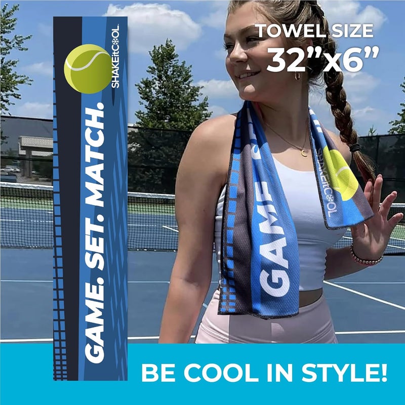 SHAKEitCOOL Original Cooling Towel – Be Cool in Style - Heat Relief, Soft, Lightweight, Sun Protection, Easy Clean - Perfect for Biking, Running, Yoga, Gym, Gardening - Tennis - Image 2